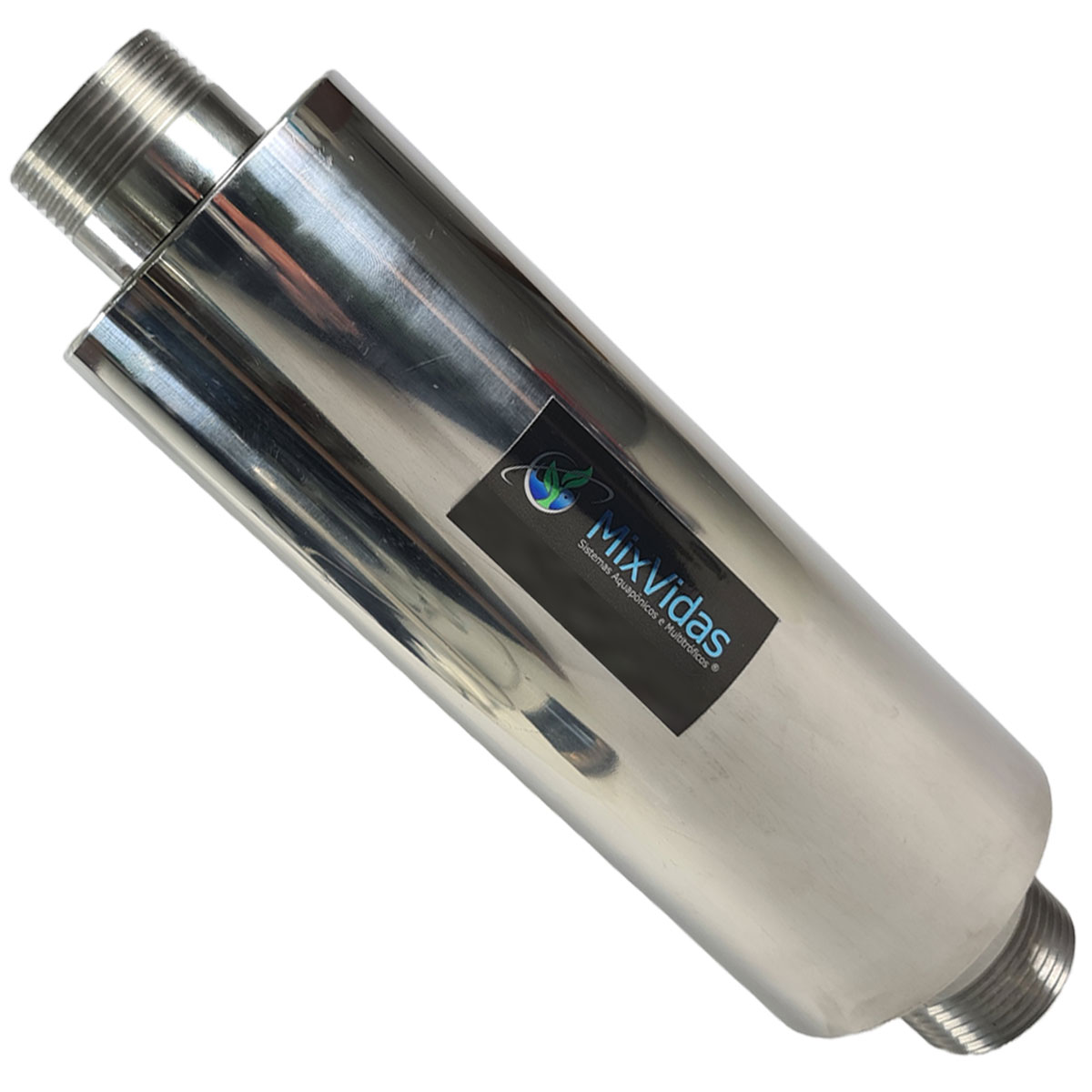 Silenciador para Compressor Radial - Asten com Rosca de 1¼ - mod 7AS4 - 122-082  - MixVidas - Sistemas Aquapônicos e Multitróficos