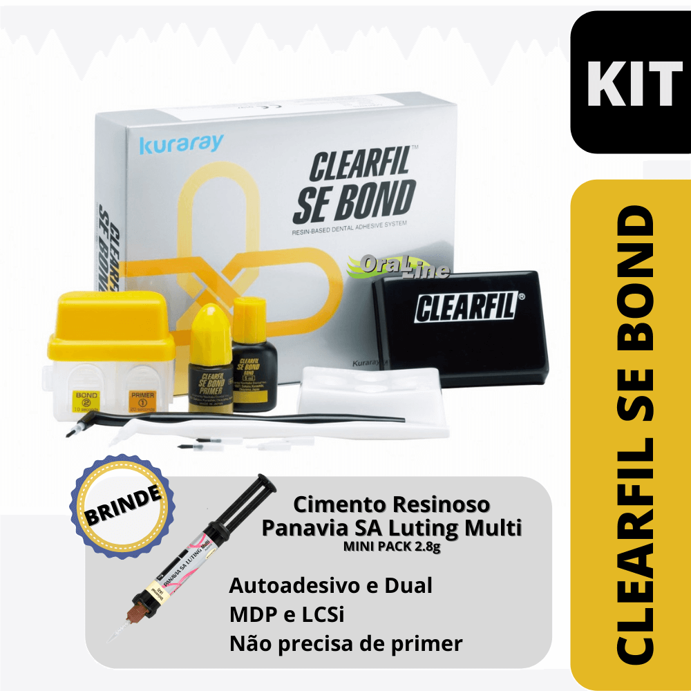 Adesivo ClearFil Se Bond | Kit c/ 5ml Bond + 6ml Primer | Kuraray | BRINDE Cimento Panavia Luting 2,8g