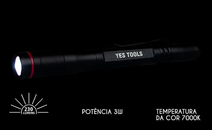Lanterna Light Pen - Led 3W - Flex Detail - Kers