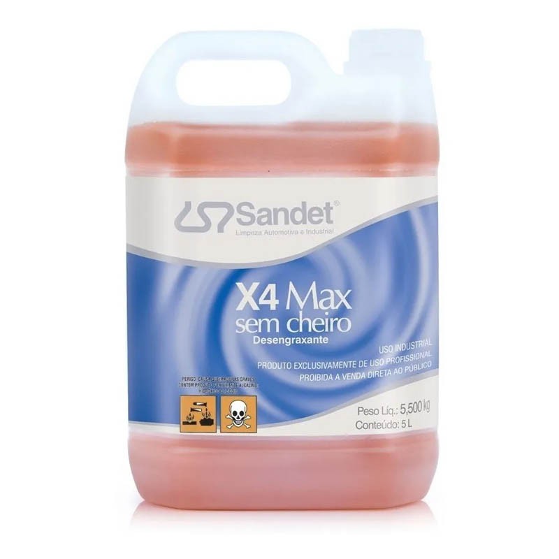 X4 Max Sem Cheiro Alcalino- 5L - Sandet