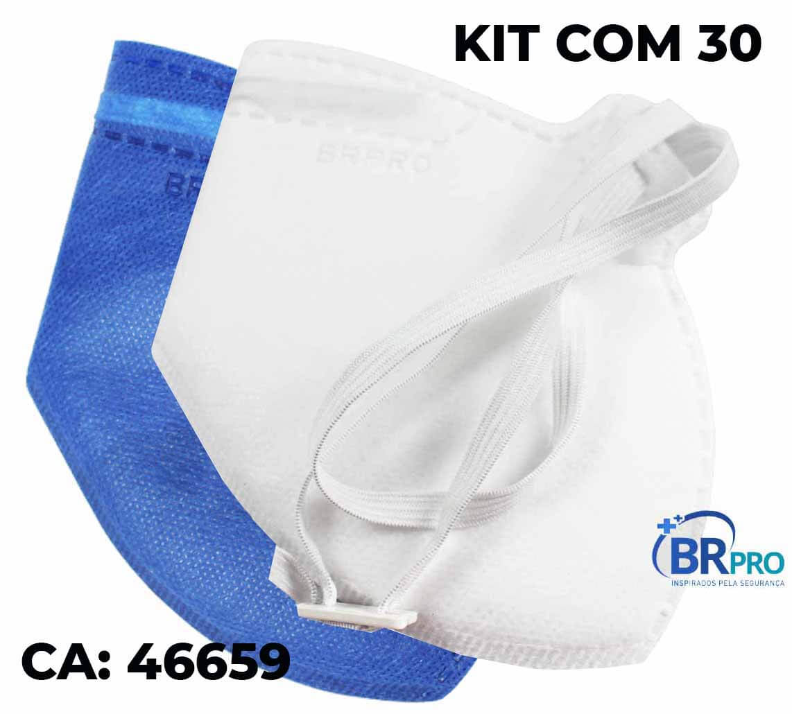 30 Máscaras de Proteção Respiratória  S/Válvula PFF2 N95 BR200 A - BR Pro