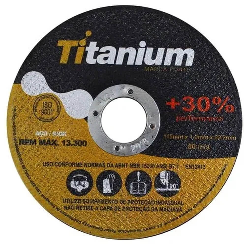 Disco de Corte Fino Aço / Inox 7  Titanium