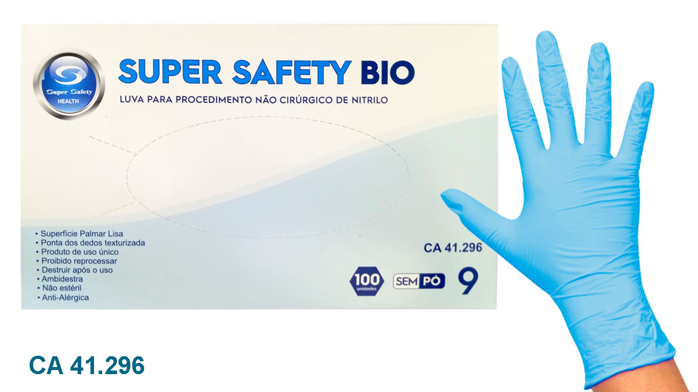 Luva Nitrilica Para Procedimento Não Cirúrgico - Super Safety Bio