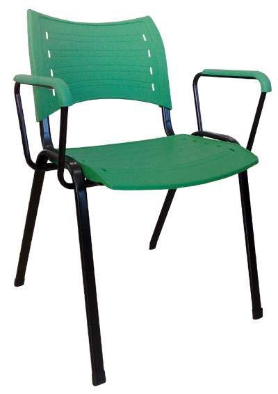 Cadeira plastica empilhável  Iso  Frisokar com Braços
