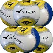 Bola Futsal Vitória Oficial Pu 500 Kit Com 6 Unidades