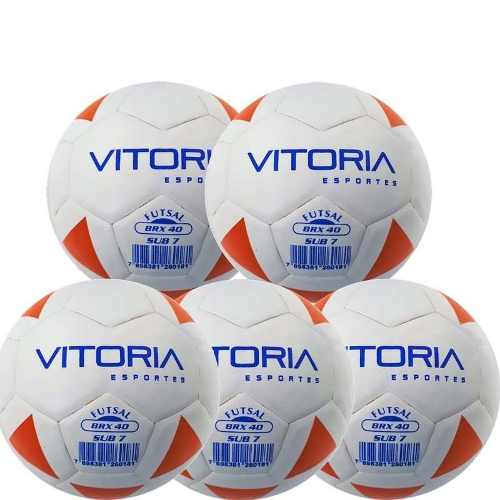 Kit 5 Bolas Futsal Vitoria Brx Max 40 Sub 7 (3/6 Anos) Baby  - Vitoria Esportes