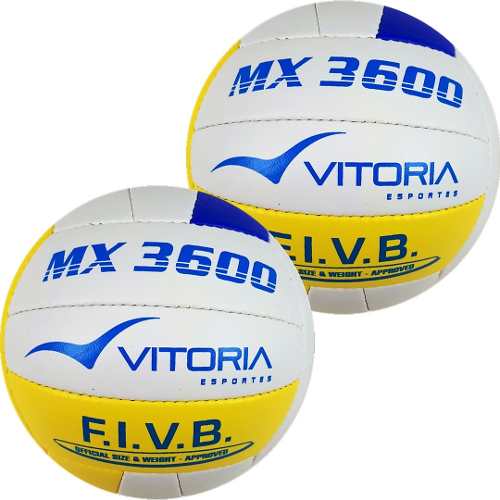 Bola Volei Oficial Vitoria Mx3600 Pu Soft 2 Unidades - Vitoria Esportes