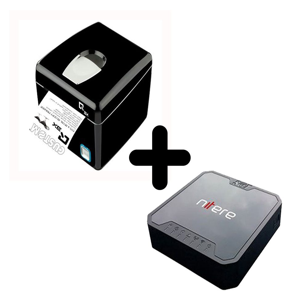 KIT SAT Nitere NSAT-4200 e Impressora de Cupom Nitere Custom Q3X Guilhotina USB e Serial