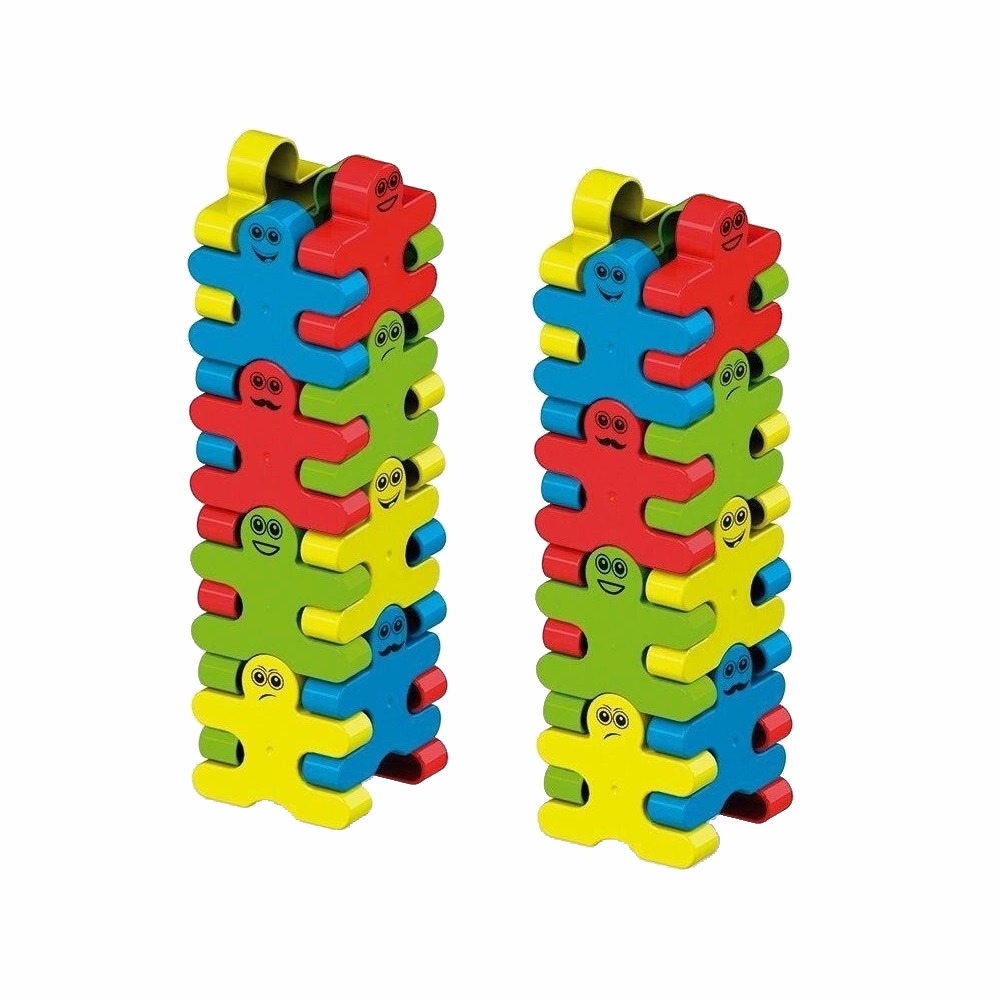 Brinquedo Equilibristas da Maral com 32 Bonecos de Empilhar