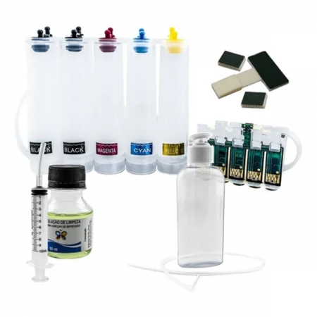 Bulk Ink Para Epson C110 + Kit Limpeza Gratis - Sem Tinta