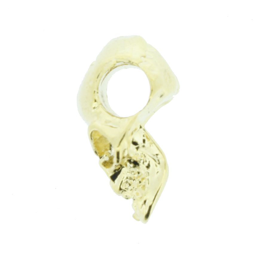 Caveira - Dourada - 17mm - Stéphanie Bijoux® - Peças para Bijuterias e Artesanato