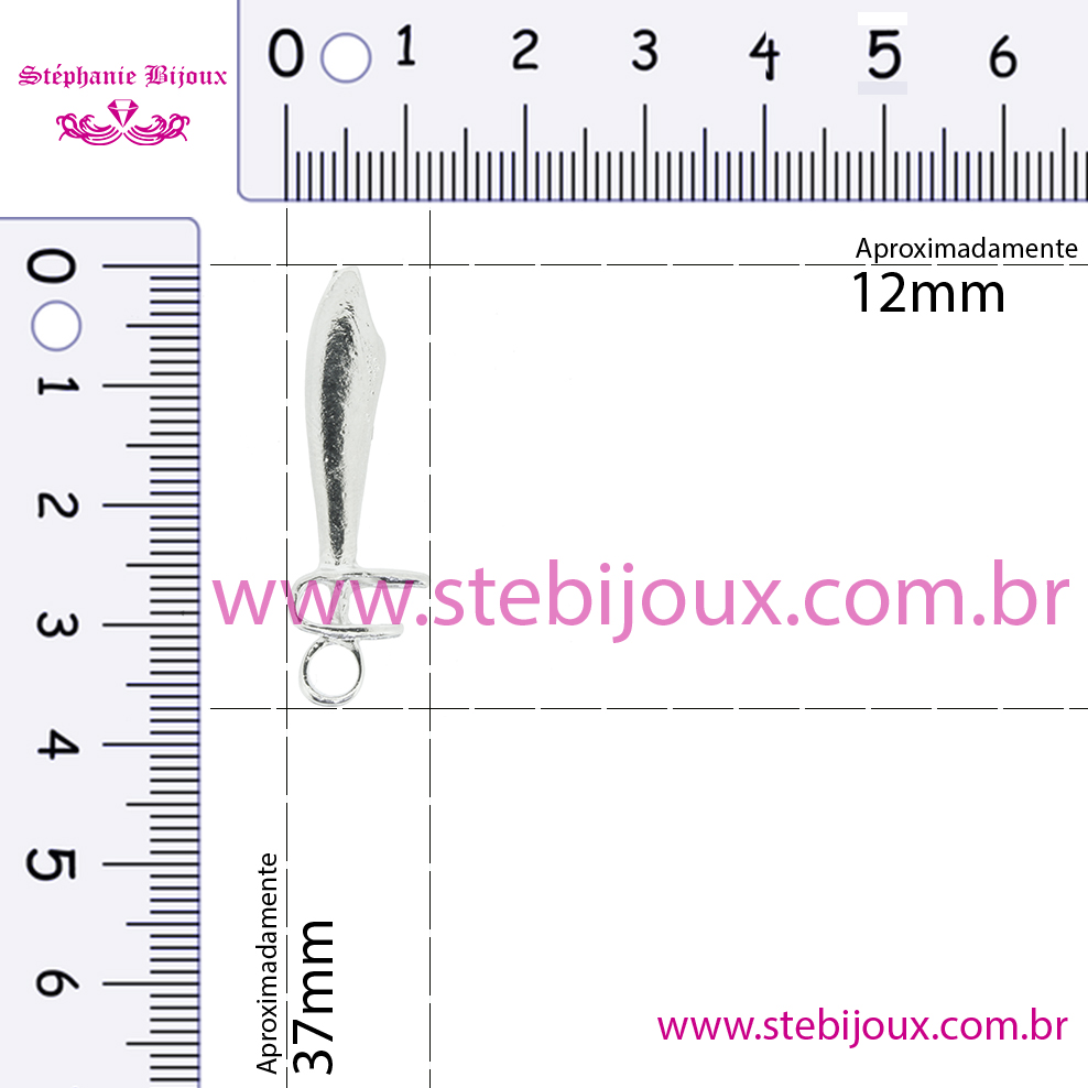 Espada - Ouro Velho - 37mm - Stéphanie Bijoux® - Peças para Bijuterias e Artesanato