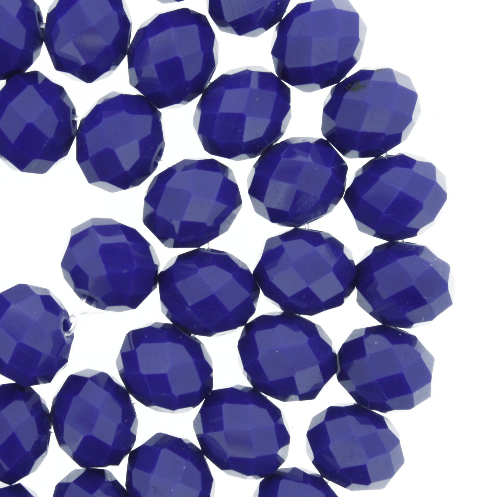 Fio de Cristal - Flat® - Azul Royal - 10mm - Stéphanie Bijoux® - Peças para Bijuterias e Artesanato