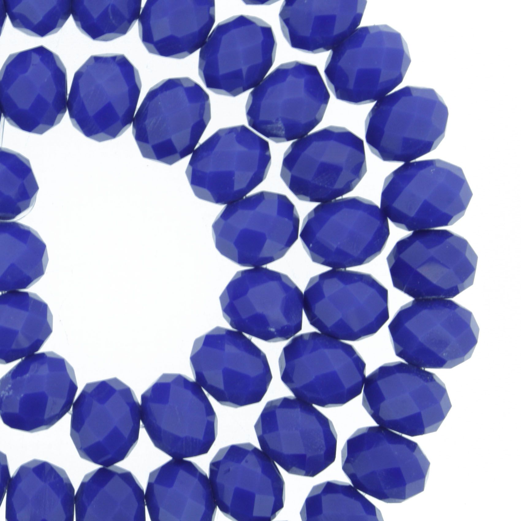 Fio de Cristal - Flat® - Azul Royal - 8mm - Stéphanie Bijoux® - Peças para Bijuterias e Artesanato