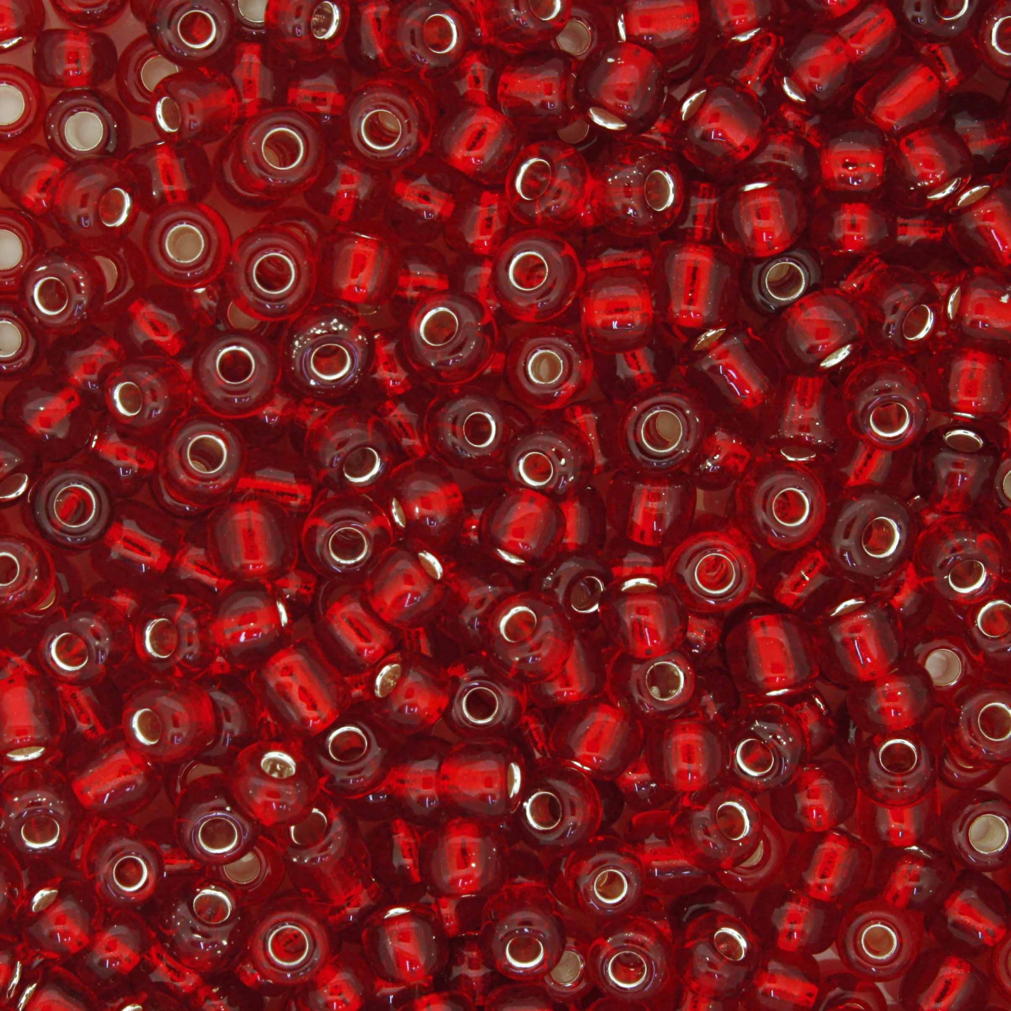 Miçanga - Vemelha Transparente - 6/0 [4x3mm]  - Stéphanie Bijoux® - Peças para Bijuterias e Artesanato