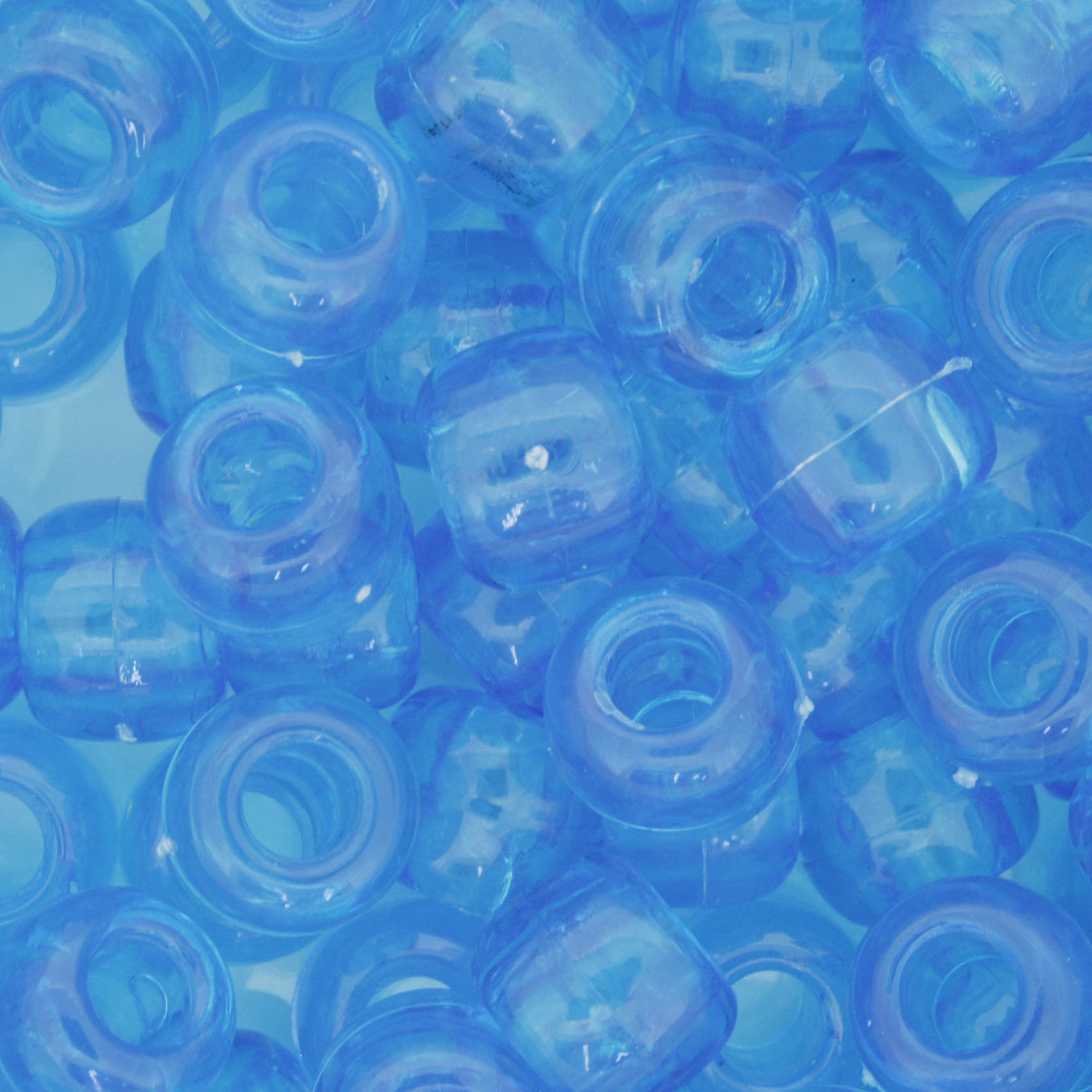 Miçangão Plástico - Tererê® - Azul Claro Transparente  - Stéphanie Bijoux® - Peças para Bijuterias e Artesanato
