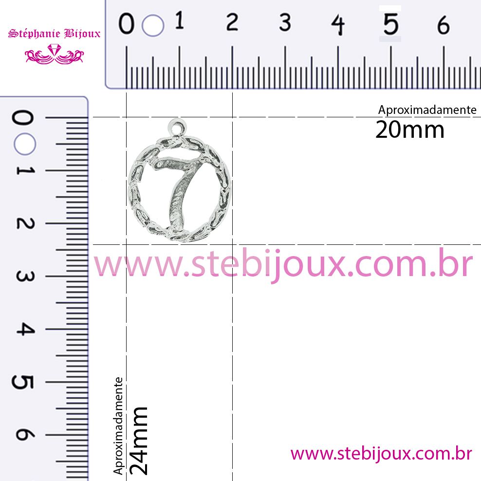 Sete - Níquel - 22mm - Stéphanie Bijoux® - Peças para Bijuterias e Artesanato