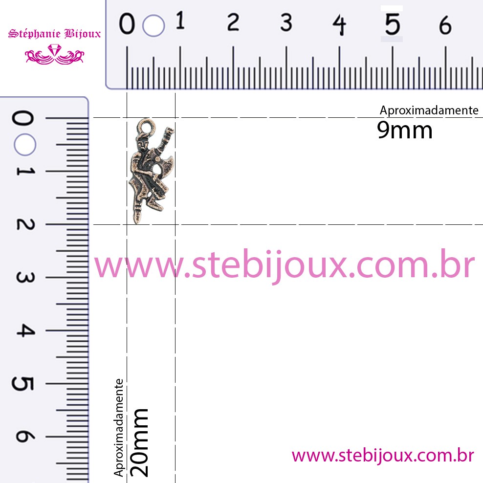 Xangô - Cobre Velho - 20mm - Stéphanie Bijoux® - Peças para Bijuterias e Artesanato