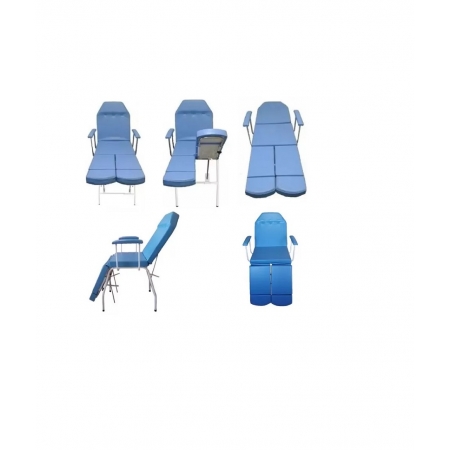 Kit Podologia Azul Cadeira Luminária Exaustor Carrinho Mocho Brinde