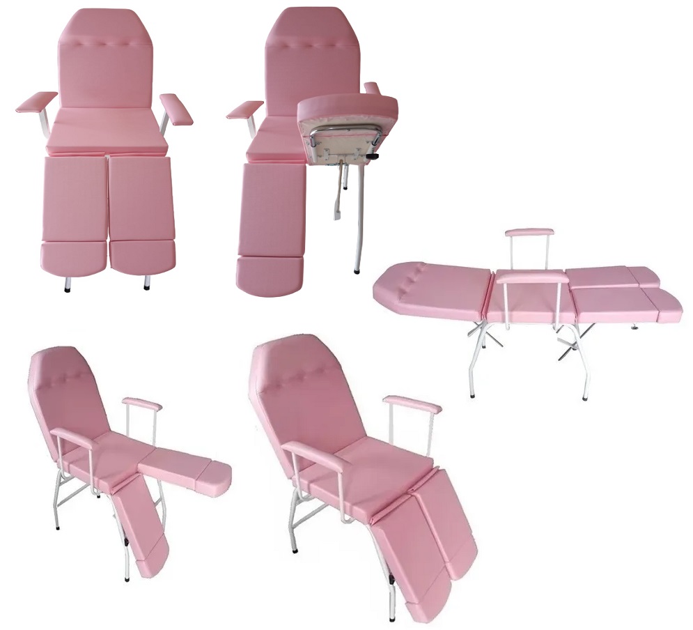 Cadeira Podologia Mecânica Rosa