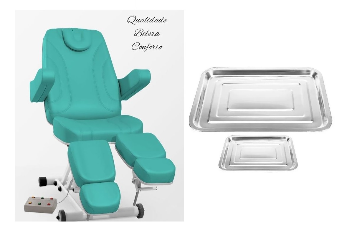 Poltrona Cadeira Semi Automática Podologia Fiscomed