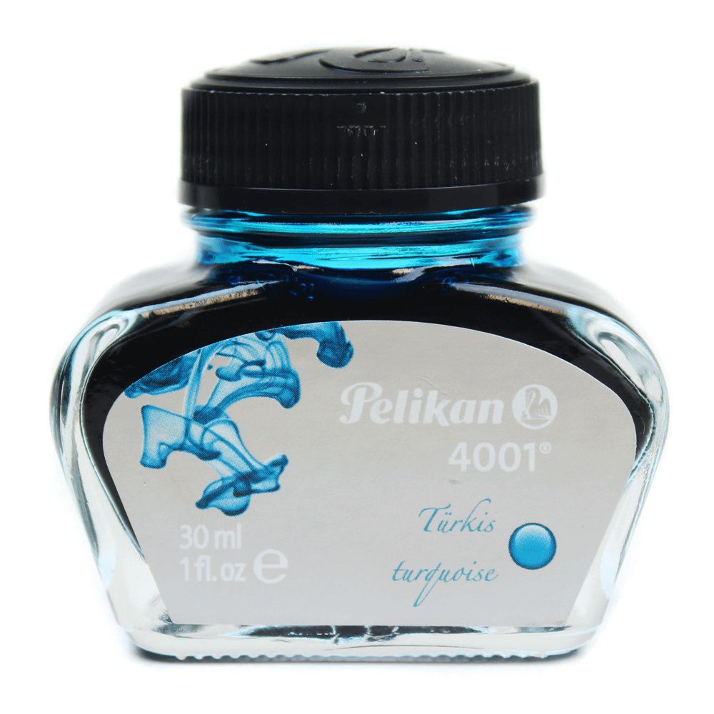 Vidro de Tinta Pelikan 4001 Azul Turquesa 30 ml.