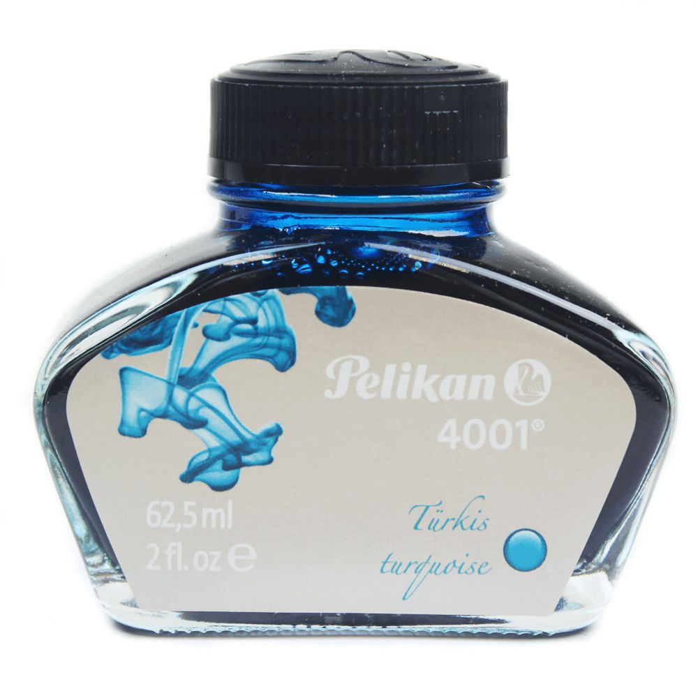 Vidro de Tinta Pelikan 4001 Azul Turquesa  62,50 ml.