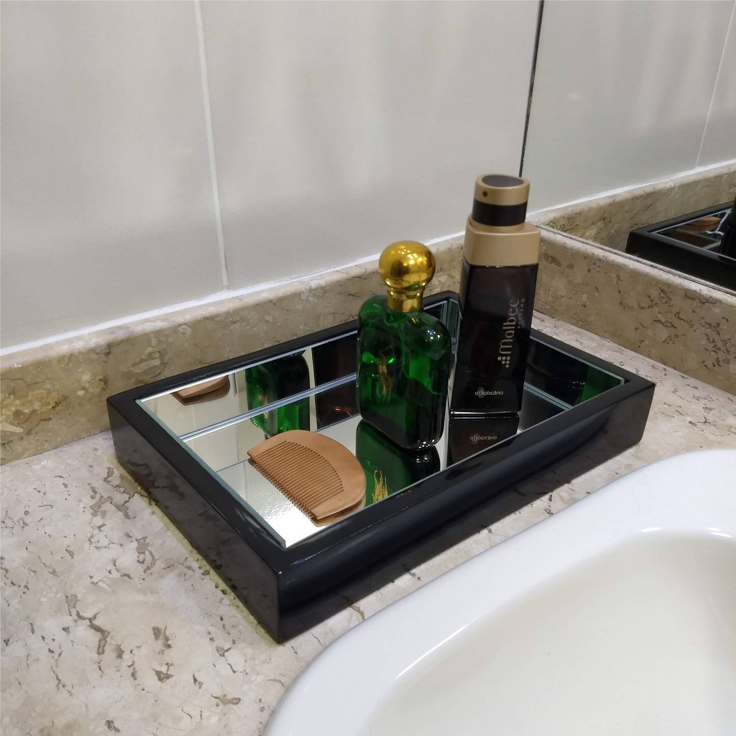 Bandeja Espelhada Mini - Para Banheiro ou sala