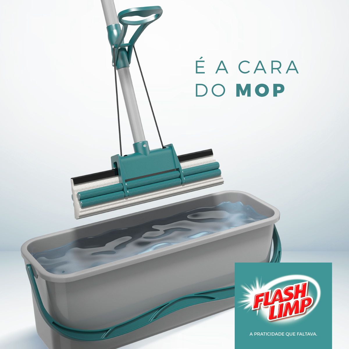 Balde 8 Litros para Mop Limpeza Geral da Flash Limp