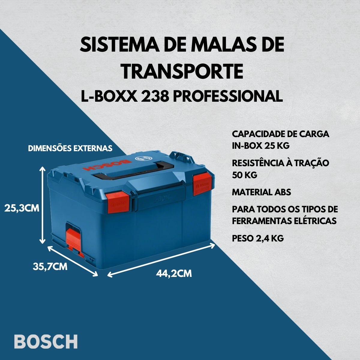 Maleta Bosch L-BOXX 238 Caixa De Armazenamento