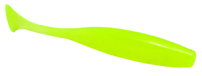 Isca Artificial Paddle Shad Verde Limão 10cm 5 Unidades Yara