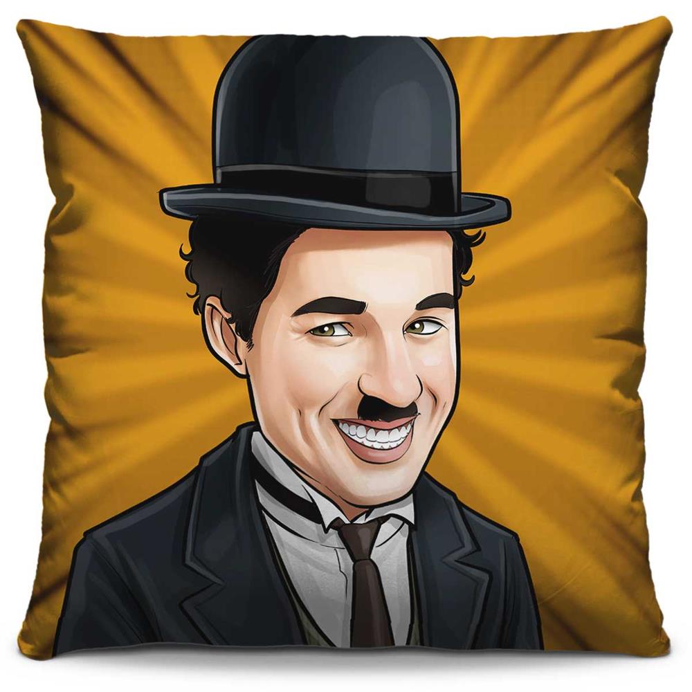 Capa de Almofada Estampada Colorida Pop Charlie Chaplin 204