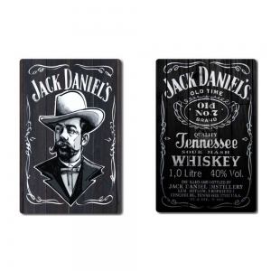 Kit com 2 Placas Decorativas Jack Daniels