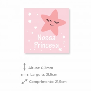 Kit com 3 Placas Decorativas Baby Rosa