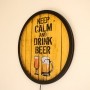 Quadro Decorativo com Luz LED Keep Calm and Drink Beer