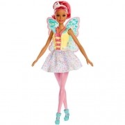 Boneca Barbie Dreamtopia Fada Cabelo Rosa - Mattel GJJ98