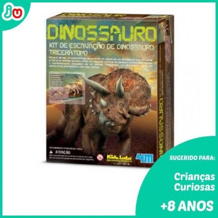 Kit Escavação Dinossauro Tricerátopo - Kosmika 03228