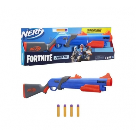 Lançador Nerf Fortnite Pump SG Azul e Laranja - Hasbro F0318