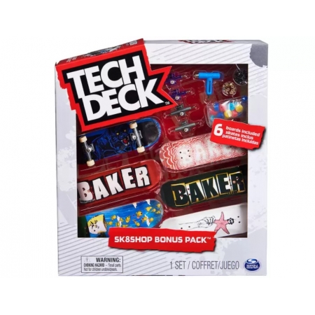 Skate de Dedo Tech Deck Sk8 Shop Pack c/ 6 Baker Sunny 2892