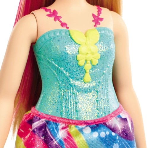 Barbie Dreamtopia Princesa Loira Vestido Arco-Íris Mattel GJK12