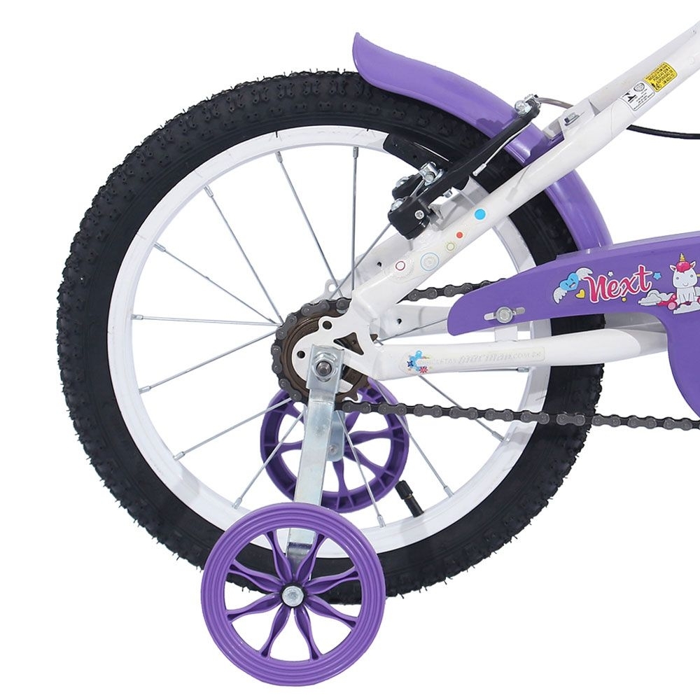 Bicicleta Sweet Girl Aro 16 Branco/Violeta - Mormaii 0701-008
