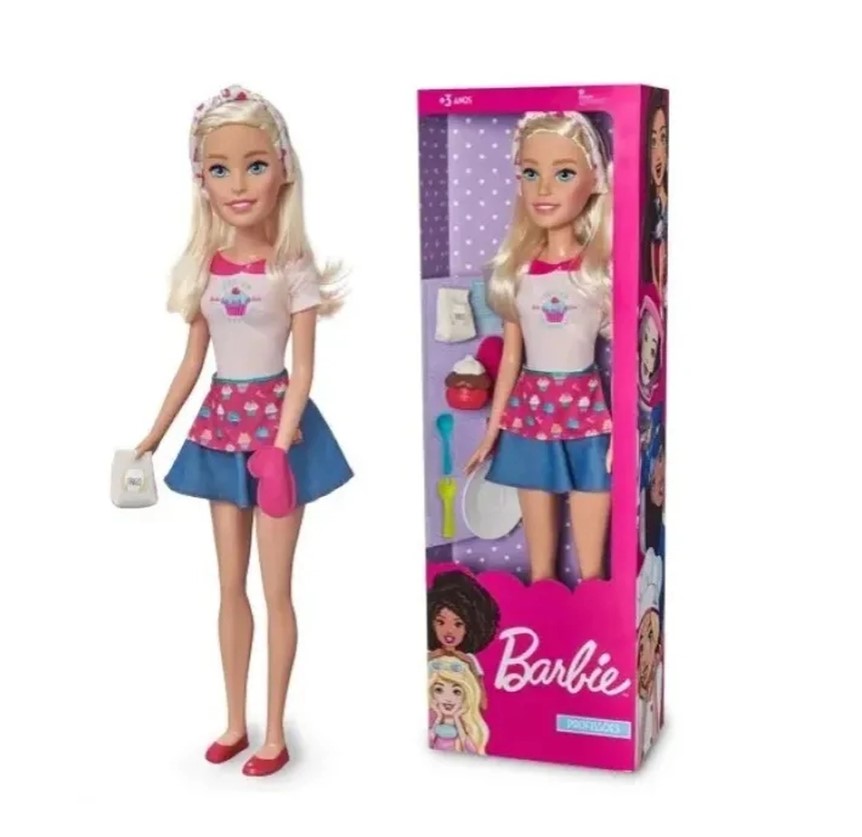Boneca Barbie Confeiteira 65CM com Acessorios - Pupee 1275