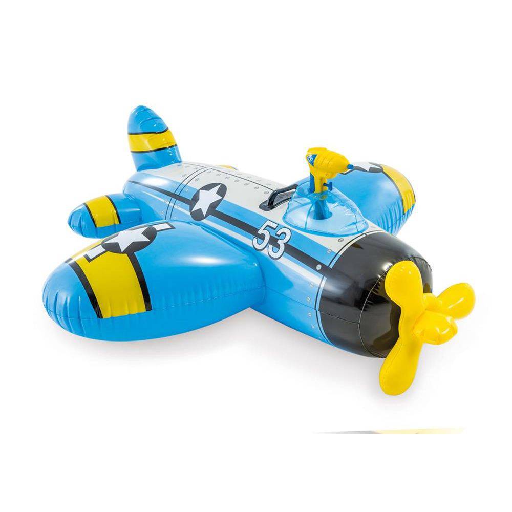 Bote Inflável, Avião Com Pistola De Água Azul - Intex