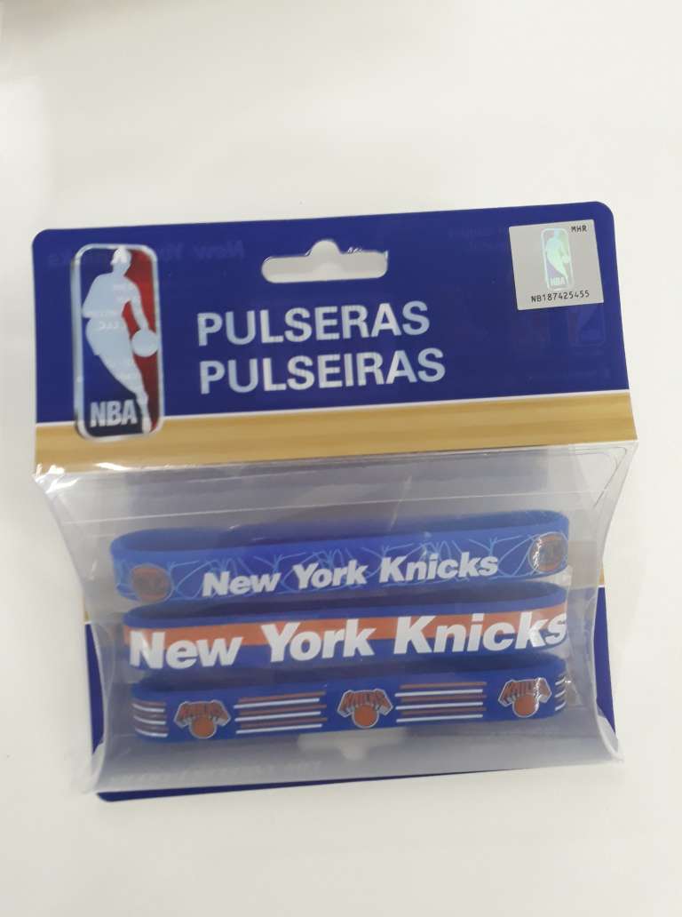 Kit C/3 Pulseiras de Silicone NBA New York Knicks - Maccabi 7198