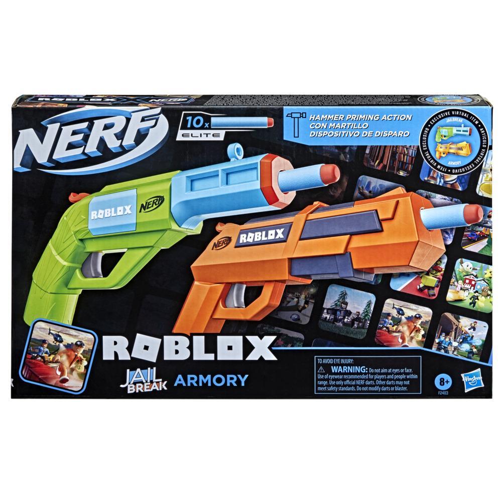 Nerf Roblox Jailbreak Armory Kit com 2 nerfs Hasbro F2483