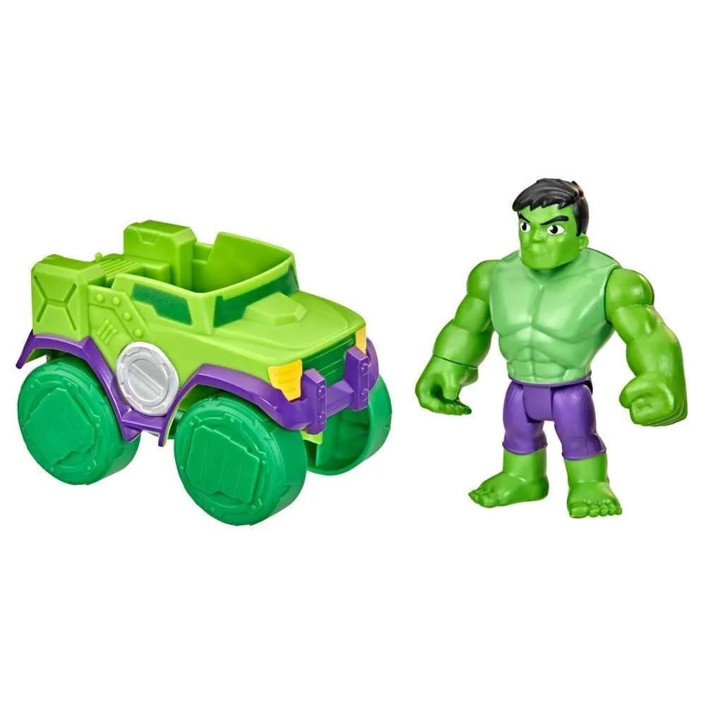 Veículo E Figura Hulk Marvel Spidey Amazing Hasbro F3989
