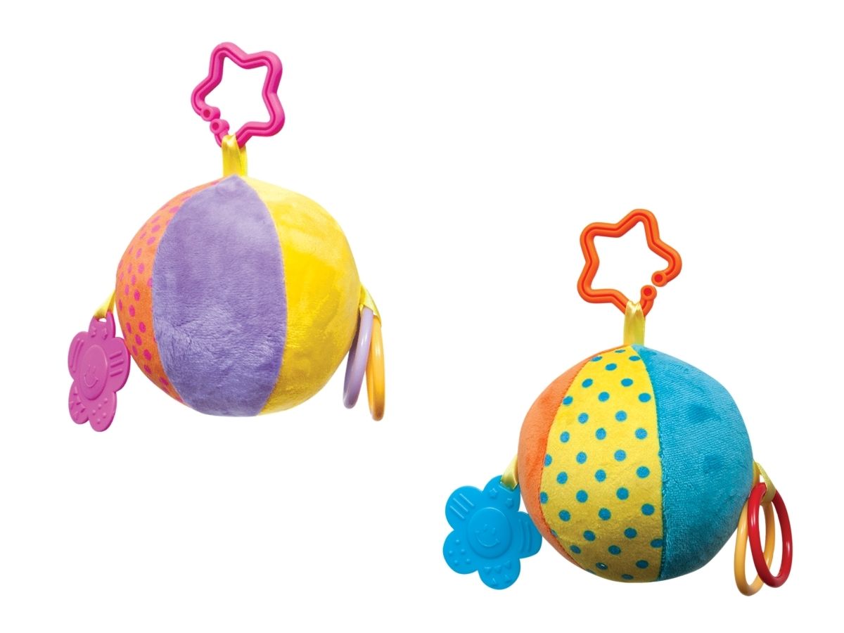 Brinquedo bola de plush com mordedor 6M+ Buba - Kaiuru Kids