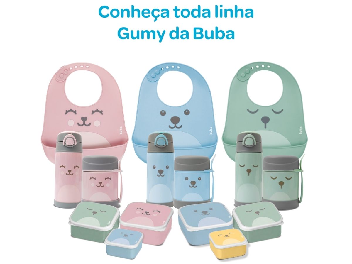Kit 3 potinhos Gumy - Buba  - Kaiuru Kids