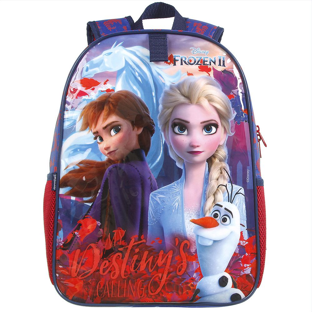 Mochila Escolar Infantil em Poloéster Elsa e Ana - Frozen 2 - Dermiwil
