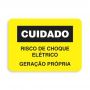 Placa de advertência - Risco de Choque - Amarela
